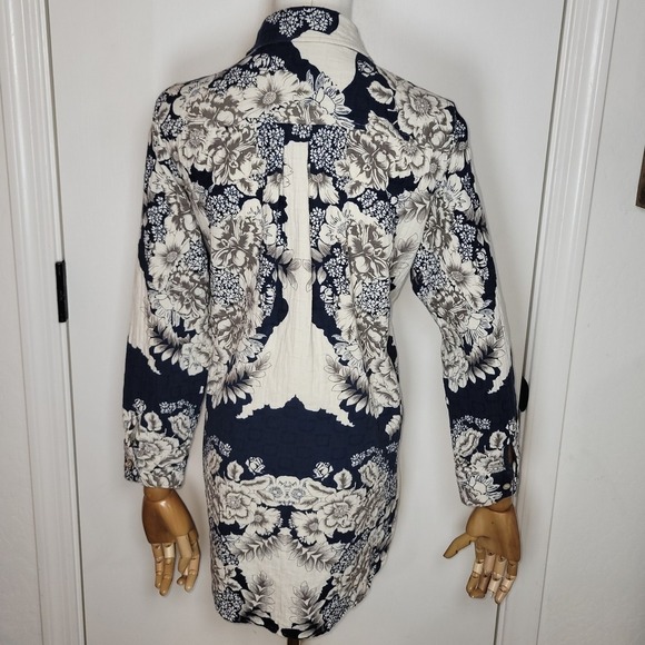 Soft Surroundings Floral Long Sleeve Button Shirt Size Large Petite Vacation - Picture 10 of 12
